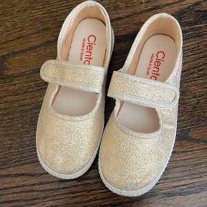 Cienta gold Mary Janes. Size 29.